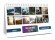 Personalized Custom Desk Tent Calendar 8.5x5.5 inches with One-Sided Imprint, Featuring Your Images and Spiral Binding