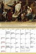 2024 Bilingual Calendar Catholic Art open view with Spiral binding Item BLM-TARBL
