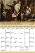 2024 Spanish Catholic Art Calendar open view with Spiral binding Item BLM-TARES
