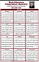 Promotional Year In View calendar Item HL-358 Burgundy Grid