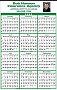 2024 Custom Printed Year In View calendar Item HL-358 Green Grid