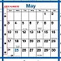 2024 12 Months in view calendar HL-358 Grid details
