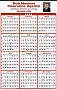 2024 Year In View calendar Item HL-358 Red Grid