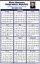 2024 12 Months in view calendar HL-358 Reflex Blue Grids Design