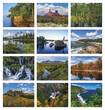Promotional calendar with landscapes images of the USA