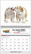 2024 Cute Puppies Promotional wall calendar Item JC-204 open view image