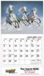 Horses, Animal Calendar 2024, Stapled JC-339 open view image