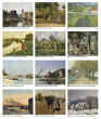 3 months view fine arts themed promotional calendar No. JC-506 monthly images set