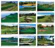 Golf Courses Desktop tent style calendar # JC-702 monthly images