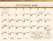 Catholic calendar Item KC-CHF January 2026 grid on www.promotionalcalendarssource.com