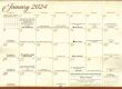 2024 Papal Reflections Catholic Religious Calendar item KC-PR January grid