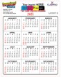 2024 Promotional Plastic Card Calendar 8.5x11 Full-Color Imprint Two Sides - 14 pt. Grid Style B
