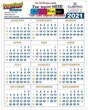 2024 Promotional Plastic Card Calendar 8.5x11 Full-Color Imprint Two Sides - 30 pt. Grid Style c