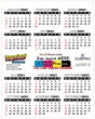 2024 Promotional Plastic Card Calendar 8.5x11 Full-Color Imprint Two Sides - 30 pt. Grid Style D