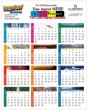 2024 Promotional Plastic Card Calendar 8.5x11 Full-Color Imprint Two Sides - 14 pt. Grid Style F