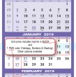 Calendar Item UG-690 stock grid imprint options