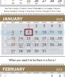 3 Month Custom Calendar UG-660 Calendar Grid & Drop Ad Details