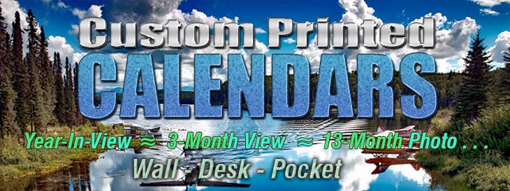 custom calendars printing, year in view, wall, commercial, desk, multi-month