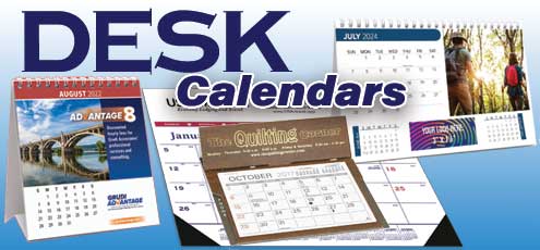 buy promotional desk calendars from www.promotionalcalendarssource.com, pad, tent, easel, blotter