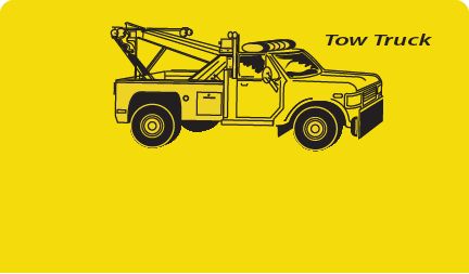 Tow-Truck shaped stick-up self-adhesive calendar
