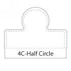 4C-Half-Circle shaped stick-up self-adhesive calendar