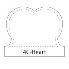 4C-Heart shaped stick-up self-adhesive calendar