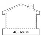 4C-House shaped stick-up self-adhesive calendar