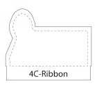 4C-Ribbon shaped stick-up self-adhesive calendar