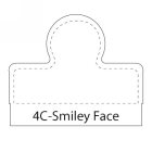 4C-Smiley_Face shaped stick-up self-adhesive calendar