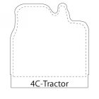 4C-Tractor shaped stick-up self-adhesive calendar