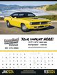 Muscle Cars Large 2 Month Promotional Calendar thumbnail