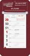 Promotional Big Numbers Weekly Memo Calendar  - Maroon thumbnail