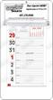 Promotional Big Numbers Weekly Memo Calendar  - White thumbnail