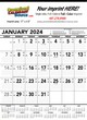Black & White Contractor Memo Calendar  thumbnail