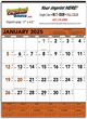 Orange & Black Commercial Contractor Calendar, 18x25 thumbnail