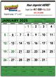 Contractor Commercial Calendar Green & Black, 18x25 thumbnail