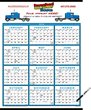 12 Month View Laminated Calendar Size 22