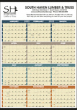 Large Full-Year In-View Calendar, 27x38, with Week Numbers & Julian Dates thumbnail