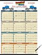 27x38 Year In View Calendar - UV-Laminated, Full-Color with Julian Dates, Week Numbers, and Marker Included thumbnail