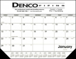 Black & White Desk Pad Calendar w/vinyl corners 22x17 thumbnail