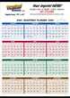 12 Month View Planner Calendar 4-Color Size 22x29 | 2024 thumbnail