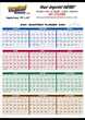 Full Year View Single Sheet 4-Color Calendar Size 20.75x28.75 - 2025 thumbnail