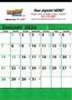 Commercial Promotional Planner Wall Calendar Green & Black Grid thumbnail