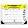 22x17 Desk Pad Calendar with Black Grid & 2 Imprint Areas thumbnail