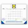 22x17 Desk Pad Calendar with Blue & Gold Grid & 3 Imprint Areas thumbnail