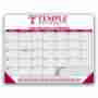 Promo Desk Pad Calendar with Burgundy & Gray Grid 22x17 thumbnail