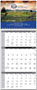 Custom 3 Months-In-View 2 panel calendar with Week Numbers, 11x25.5 thumbnail