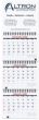 Custom 3 Months at a Glance Calendar 6x18.75, Black & Red Grid, Full Color Top Panel Imprint, Julian Dates thumbnail