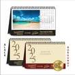 Tropical Beach Desk Calendar JC-709B – Scenic Tent Calendar with Gold Foil Imprint and Heavy-Duty Stand thumbnail