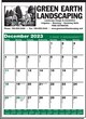 Large Contractor Calendar w Green & Black Grid, 19.5x27 thumbnail